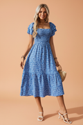 Floral Ruffle Sleeve Sundress