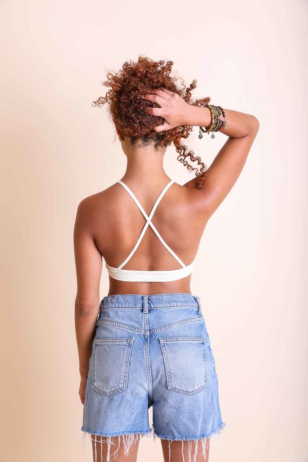 Crochet Lace Cross-Back Bralette