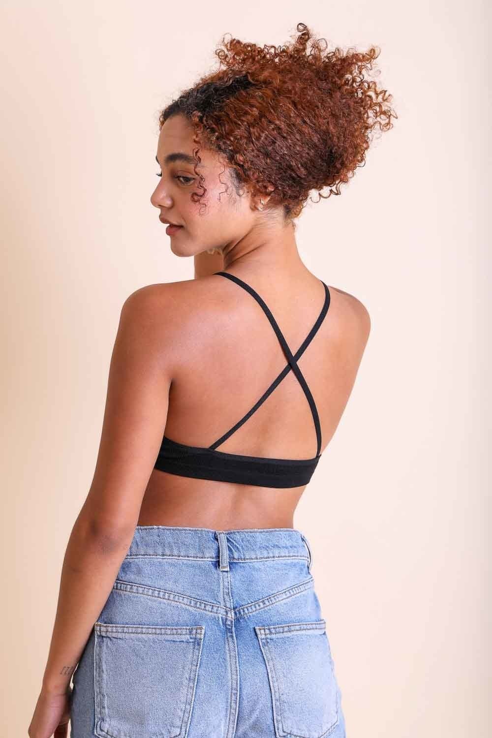 Crochet Lace Cross-Back Bralette