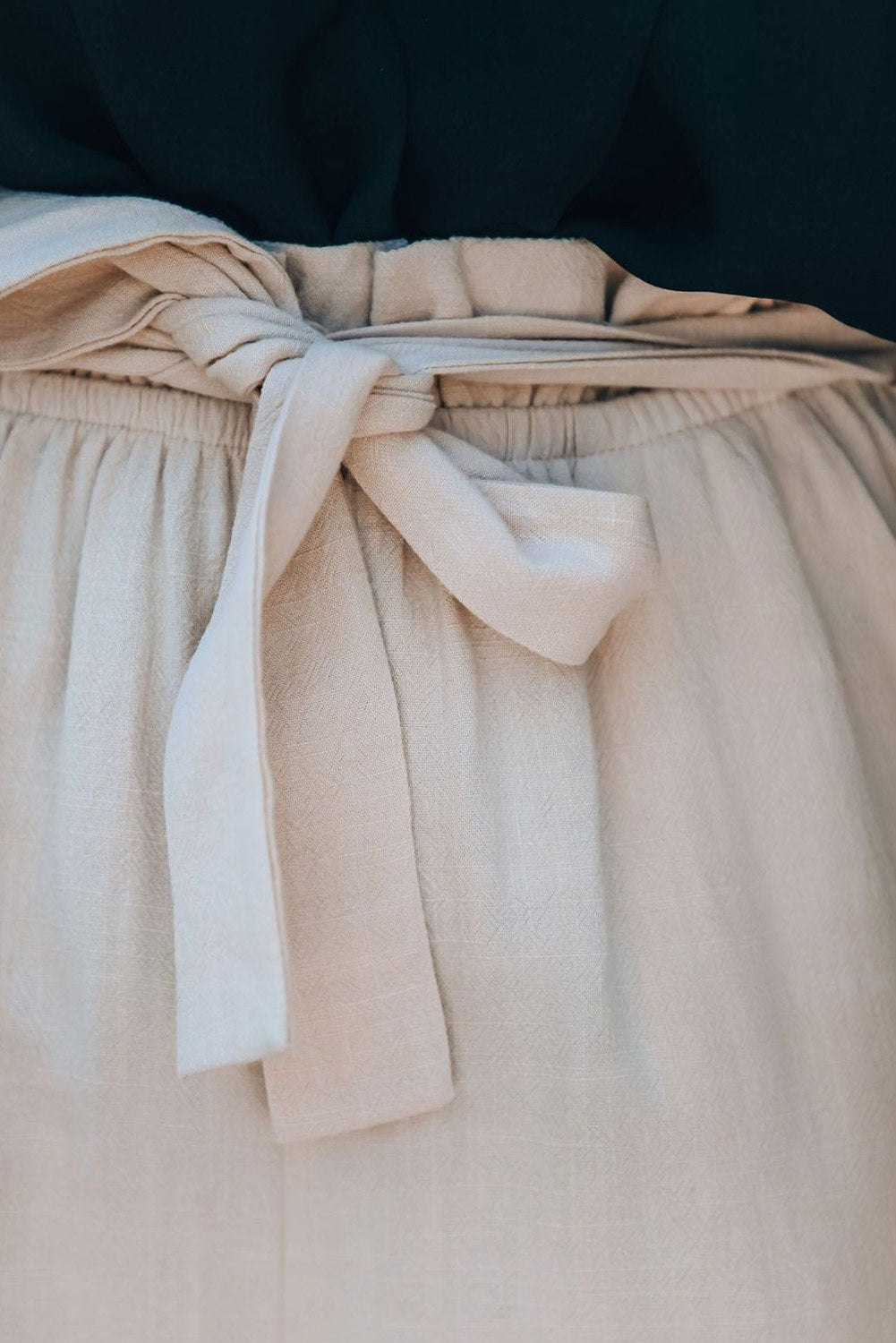 Breezy Cotton Paper Bag Waist Shorts